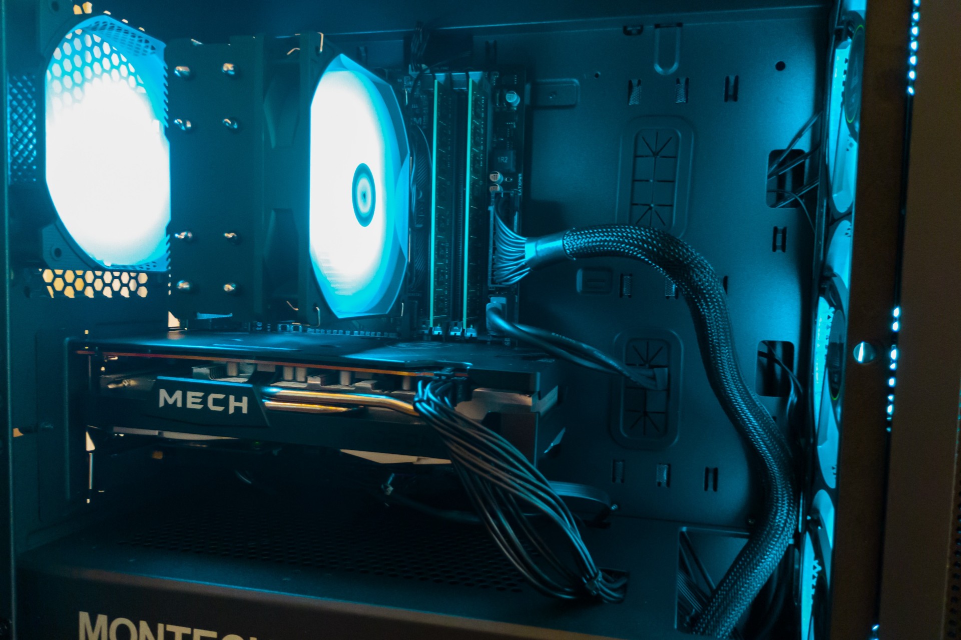 Inside the assembled PC