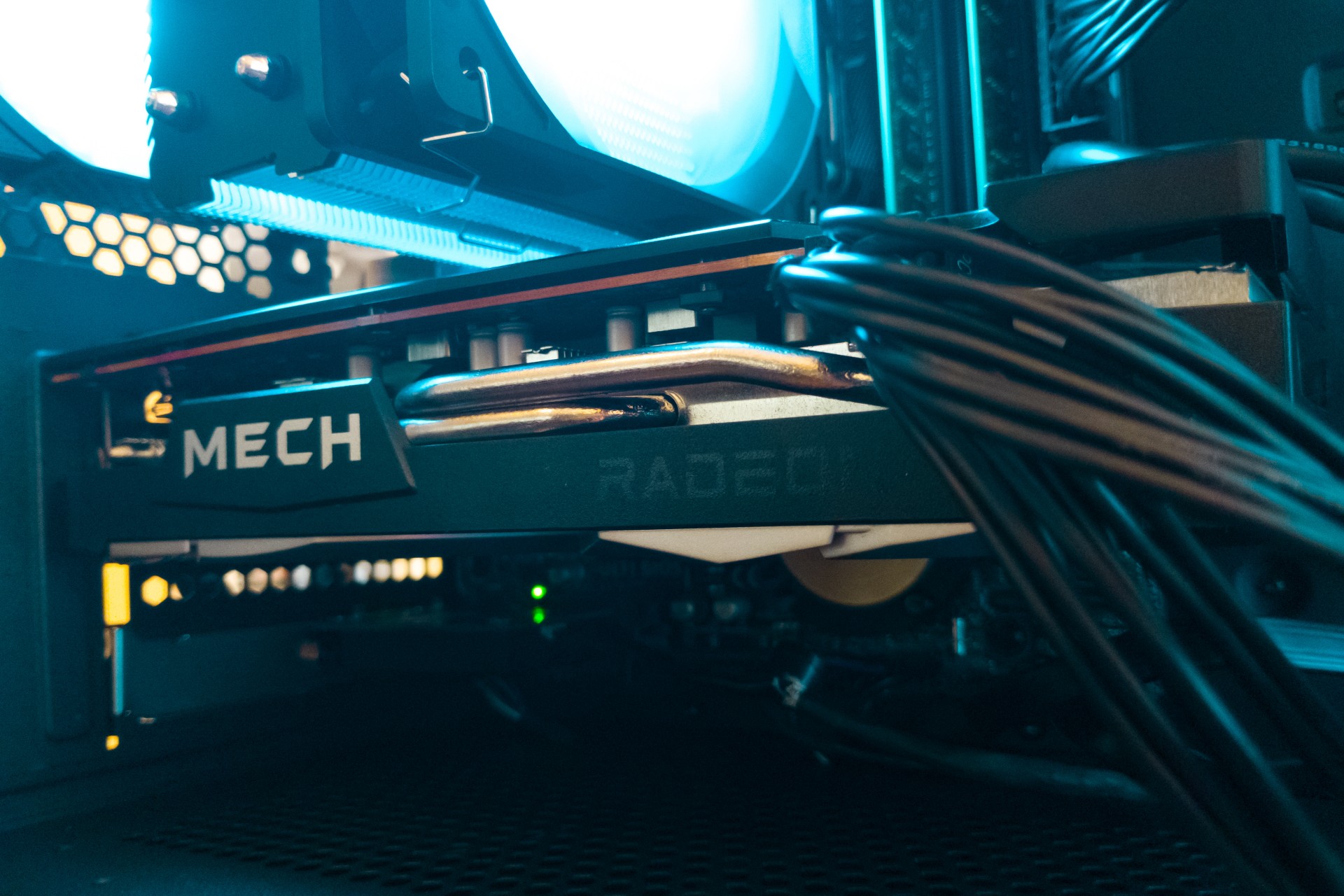 Close-up of the GPU