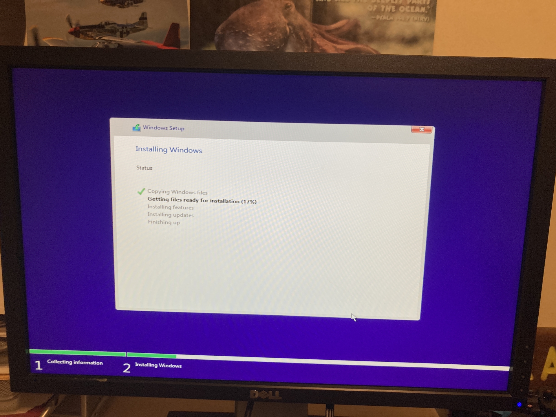 Installing Windows 10 (this was before I became a Linux user)