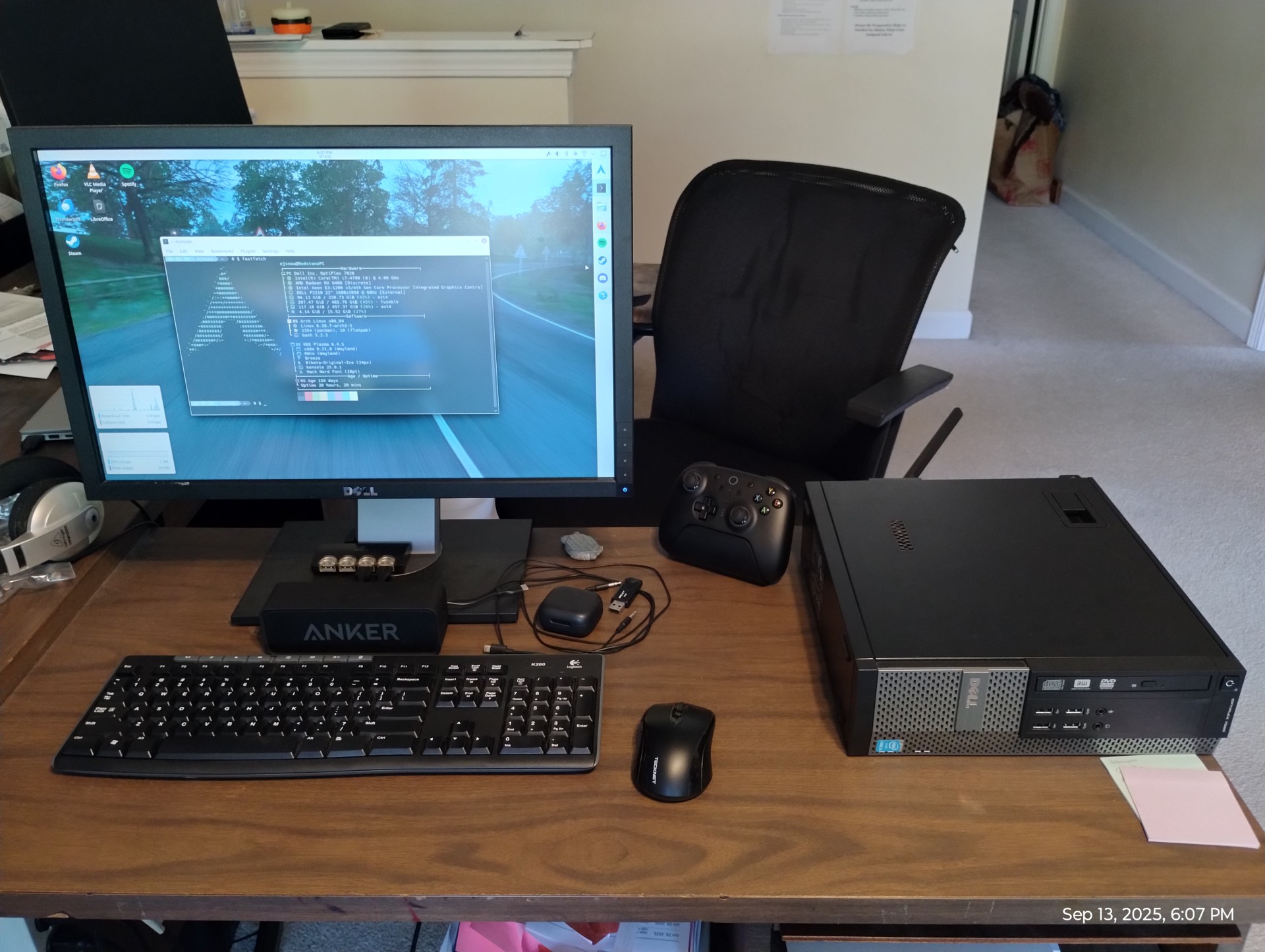 The Redstone Computer, Sep 13 2025, running Arch Linux