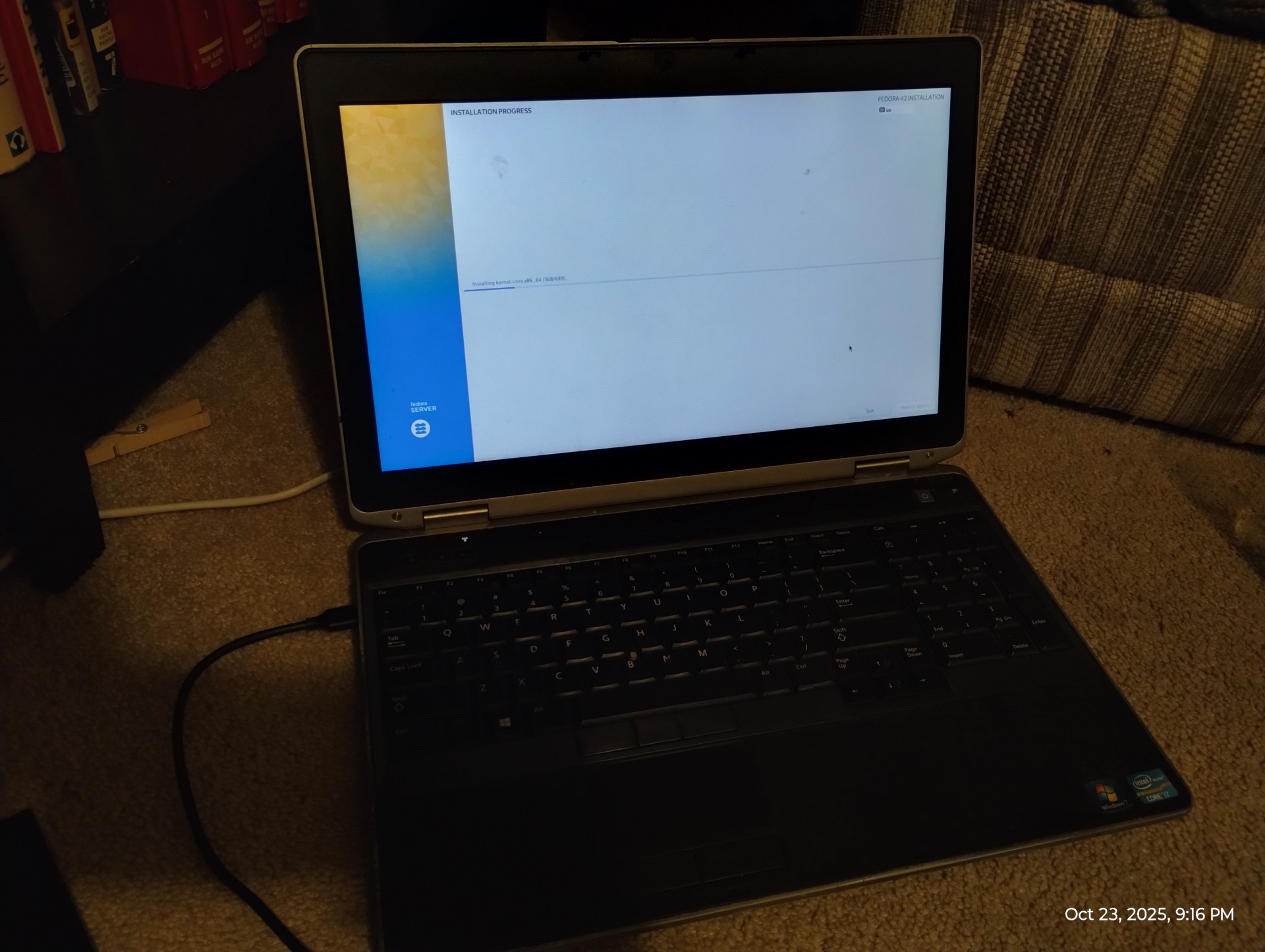 The Minecraft server, Oct 23 2025, installing Fedora Server 42